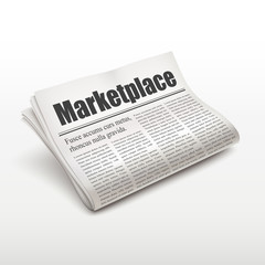 marketplace word on newspaper
