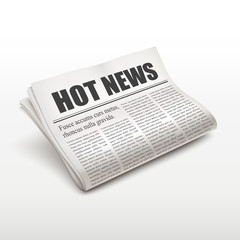 hot news words on newspaper