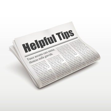 helpful tips words on newspaper