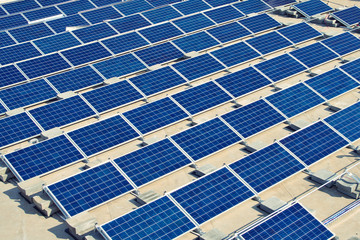 Solar panel power plant under construction