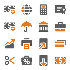 Finance web icons set