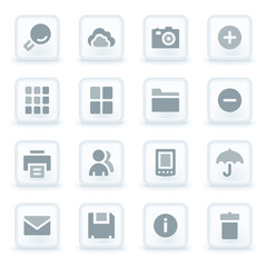 Photo collection web icons set