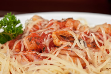 Pasta with seafood