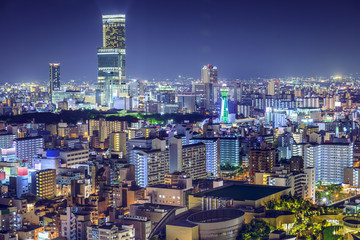 Obraz premium Osaka, Japan Cityscape