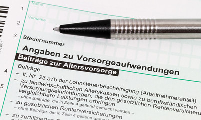 Obraz premium Vorsorgeaufwendungen