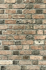 Background of red brick wall pattern texture.