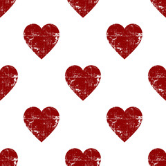 Seamless vintage heart pattern