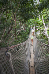 Подвесной мост в парке