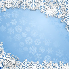 Christmas background of snowflakes