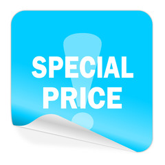 special price blue sticker icon