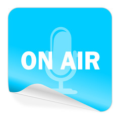 on air blue sticker icon