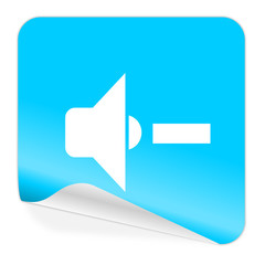 speaker volume blue sticker icon
