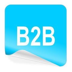 b2b blue sticker icon