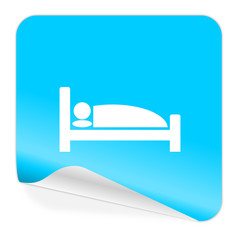 hotel blue sticker icon