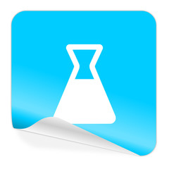 laboratory blue sticker icon
