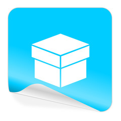 box blue sticker icon