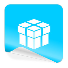 box blue sticker icon