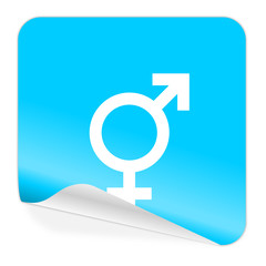 sex blue sticker icon