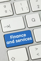 Finance and services. keyboard