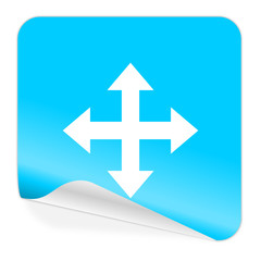 arrow blue sticker icon