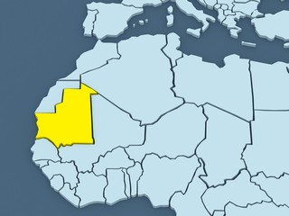 Obraz premium Map of worlds. Mali.