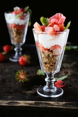 beautiful dessert with berries