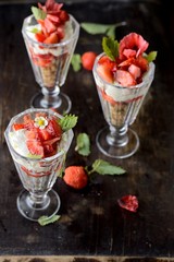 beautiful dessert with berries