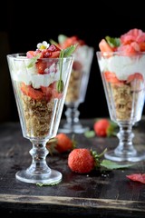 beautiful dessert with berries