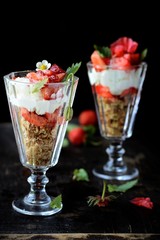 beautiful dessert with berries