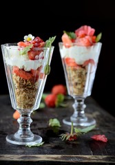 beautiful dessert with berries