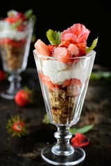 beautiful dessert with berries