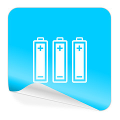 battery blue sticker icon