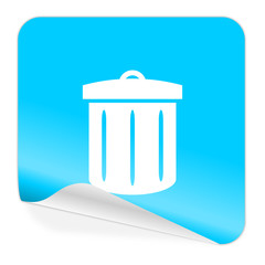 recycle blue sticker icon