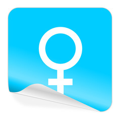 Fototapeta premium female blue sticker icon