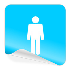male blue sticker icon