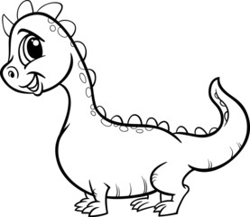 cartoon dragon character coloring page