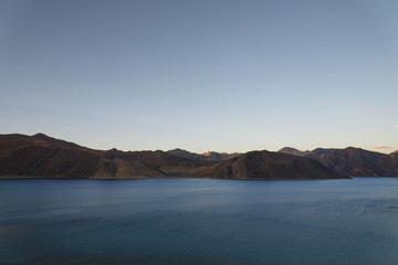 Mountain lake at twilight