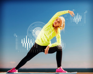 woman doing sports outdoors