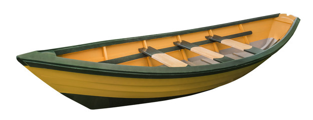 New England dory rowboat on white, isolated © Christian Delbert