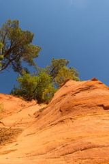 Landscape with ocher in France