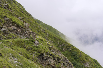 Fototapeta na wymiar High altitude route in mountains