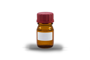 Labor Braunglas Flasche Etikett ohne Beschriftung