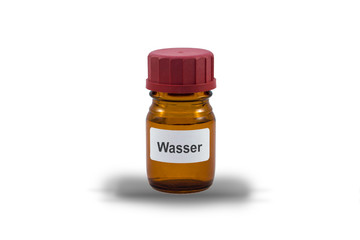 Labor Braunglas Flasche Wasser