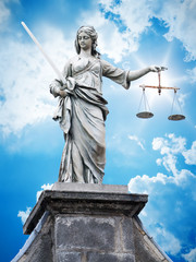 Photo Wallpaper Justitia Mural Poster Stickers Canvas
