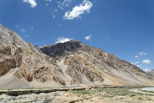 Canyon and mountains in Himalaya