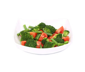 Broccoli salad with tomatoes.