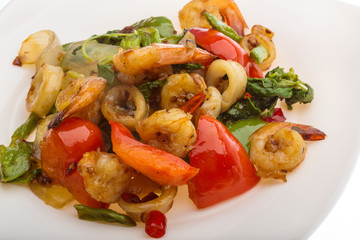 Seafood with vegetables