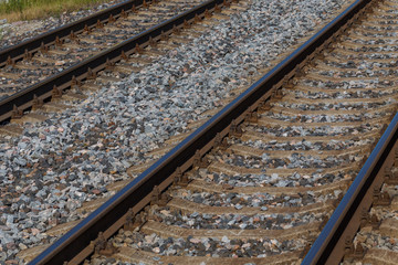 Naklejka premium railway to horizon