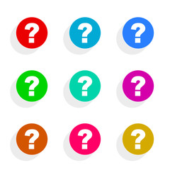 question mark  flat icon vector set