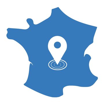 Localisation dans une carte de France